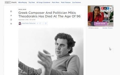 Παγκόσμιος Θρήνος για τον Μίκη Θεοδωράκη