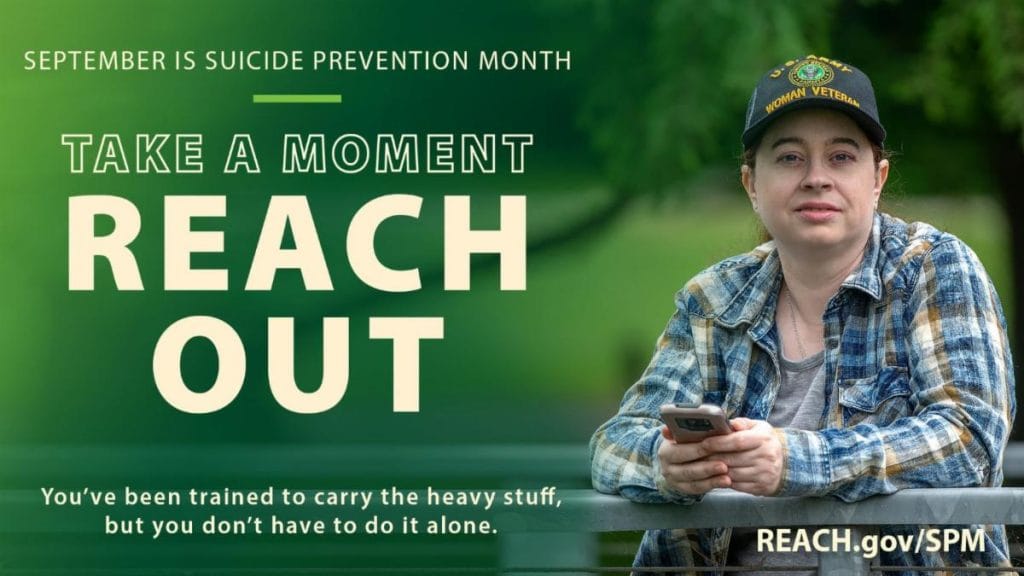 REach out Vet. Suicide Prevention