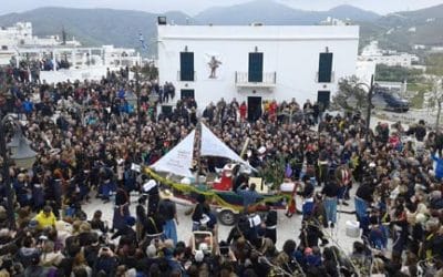 Carnival in Skyros with the Elders, the Koreles and the Franks