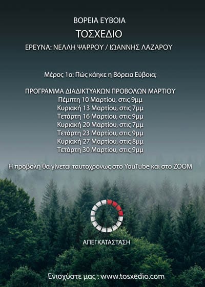 Το Σχέδιο: Πρόγραμμα διαδικτυακών προβολών Μαρτίου