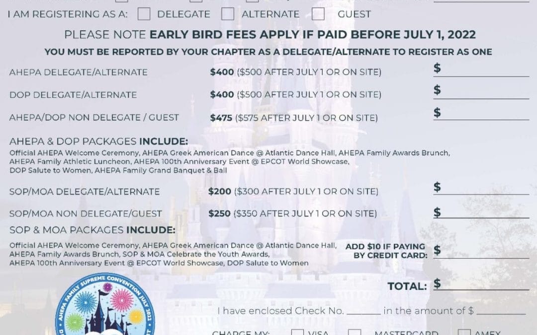 AHEPA: Online registration for the 2022 Supreme Convention is now open