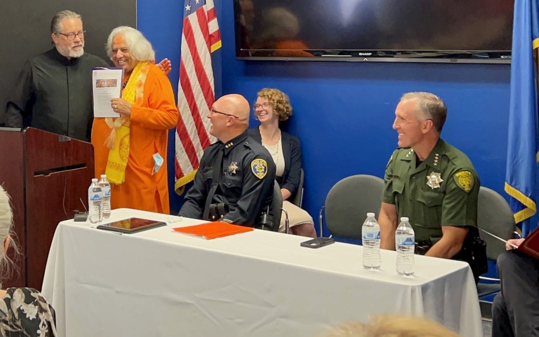 Greek Orthodox Church presents an award to Hindu statesman Rajan Zed