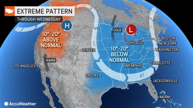 Arctic cold wave will affect the eastern half of the US