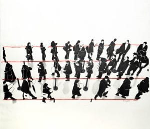 Walkers Inks on paper 48x48 cm 2021 Copy
