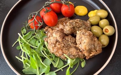 Greek fried chicken with corfiot mustard