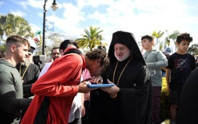 Ο Αρχιεπίσκοπος Αμερικής Ελπιδοφόρος στον εορτασμό των Θεοφανείων