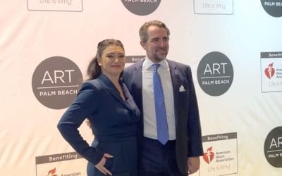 Prince Nikolaos of Greece and Denmark had a special exhibit at Art Palm Beach called “Dialogos”