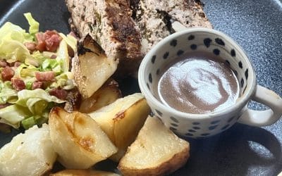 Pork Meatloaf with Greek Potatoes