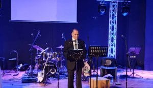 Ο Πρόεδρος του Ιδρύματος Αναστάσιος Θεοφίλατος στο βήμα