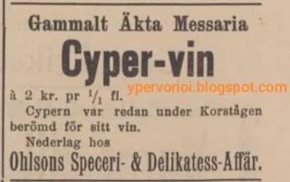 Söderhamns tidning 1900 – Κυπριακό κρασί