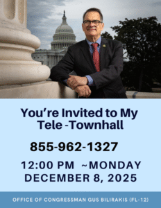 Νέα από τον Βουλευτή Bilirakis 2 December TTH