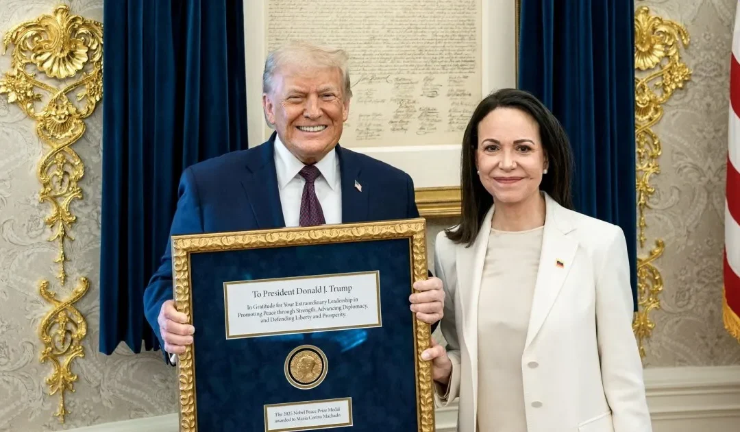 Η Ματσάδο «προσφέρει» το Νόμπελ της στον Τραμπ – Ένα βραβείο, μια κίνηση, και η πολιτική πραγματικότητα