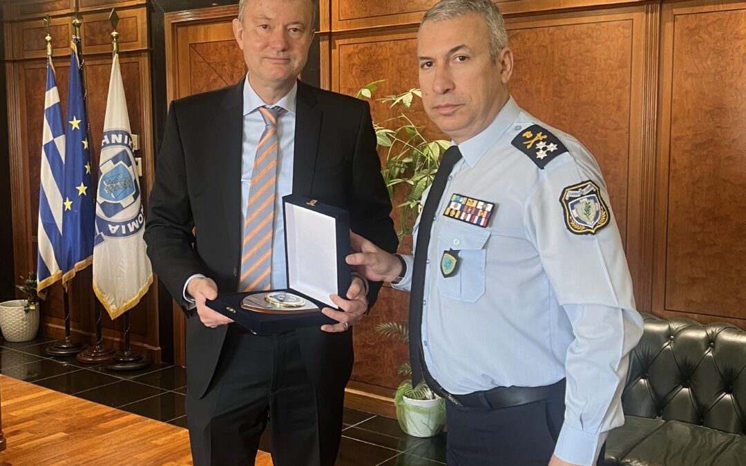 Συνάντηση του Αρχηγού της Ελληνικής Αστυνομίας με τον Πρέσβη της Ελβετίας στην Ελλάδα, κ. Stefan Estermann
