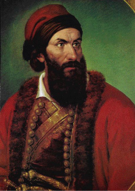 Ο γενναίος μαχητής Παπαφλέσσας προσφέρει τη ζωή του για την ελευθερία του υπόδουλου Ελληνισμού και της Ορθοδοξίας στο Μανιάκι