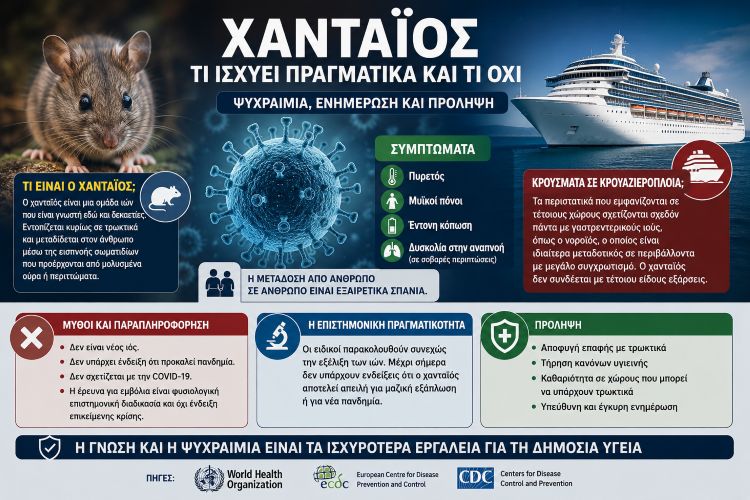 Χανταϊός και ανησυχία στην κοινή γνώμη. Τι ισχύει πραγματικά και τι όχι