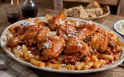 RED ROCK WITH THICK PASTA & HARD CHEESE