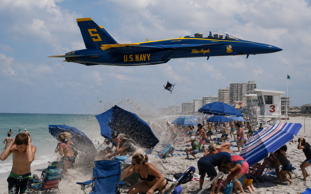 Blue Angels: Η επικίνδυνα χαμηλή πτήση πάνω από παραλία της Φλόριντα