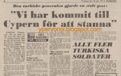 1974: Σουηδός δημοσιογράφος με Τούρκο στρατηγό στην Κερύνεια – «600 αιχμάλωτοι στην Τουρκία αρκούν»